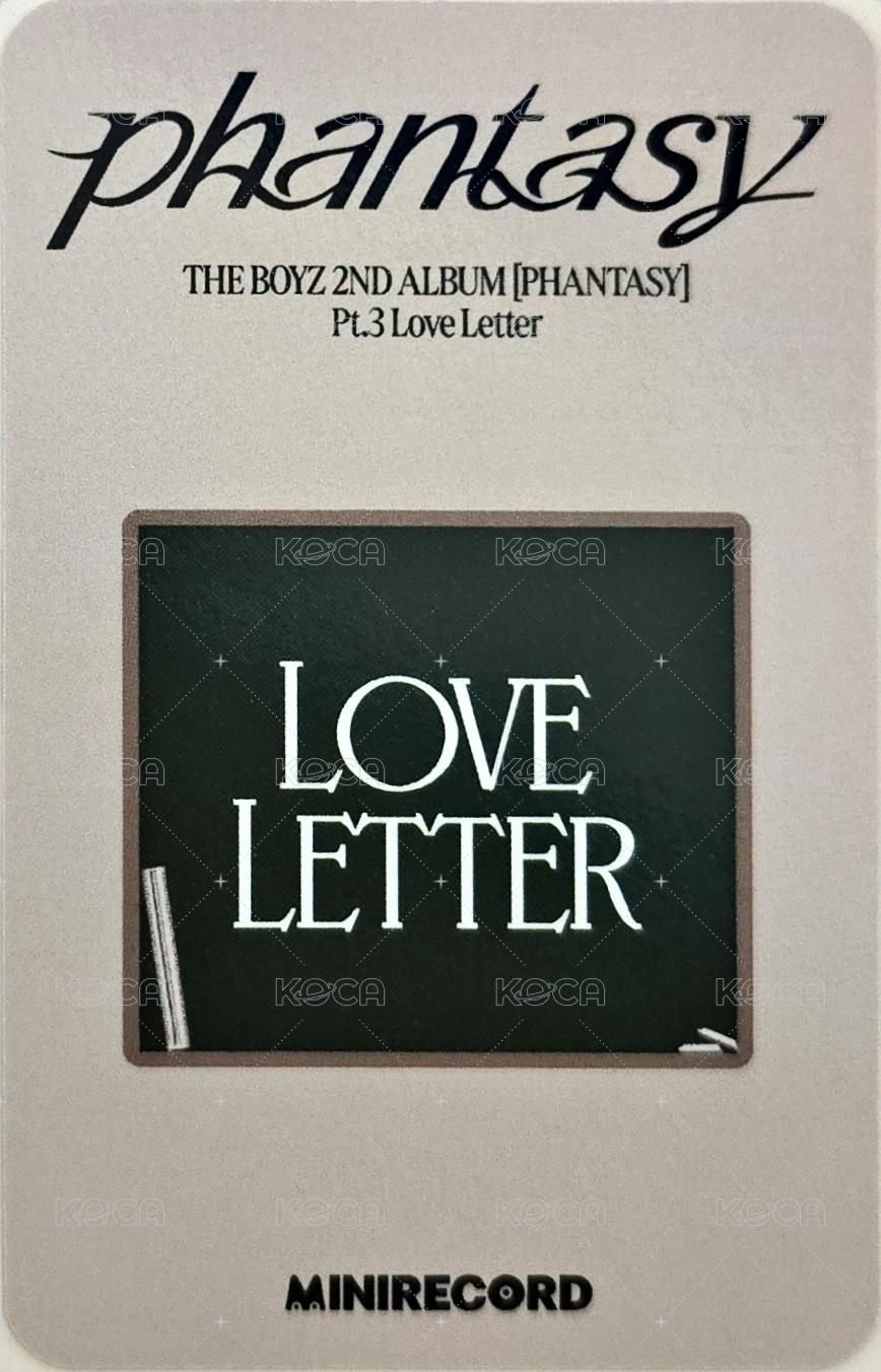PHANTASY Pt.3 Love Letter MINIRECORD 3.0 簽售卡 名牌ver. 背面