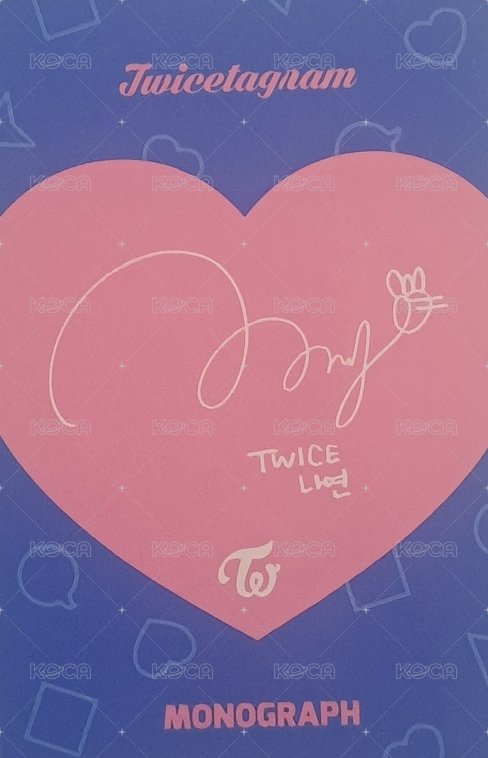 Twicetagram 周邊卡 花絮卡 背面
