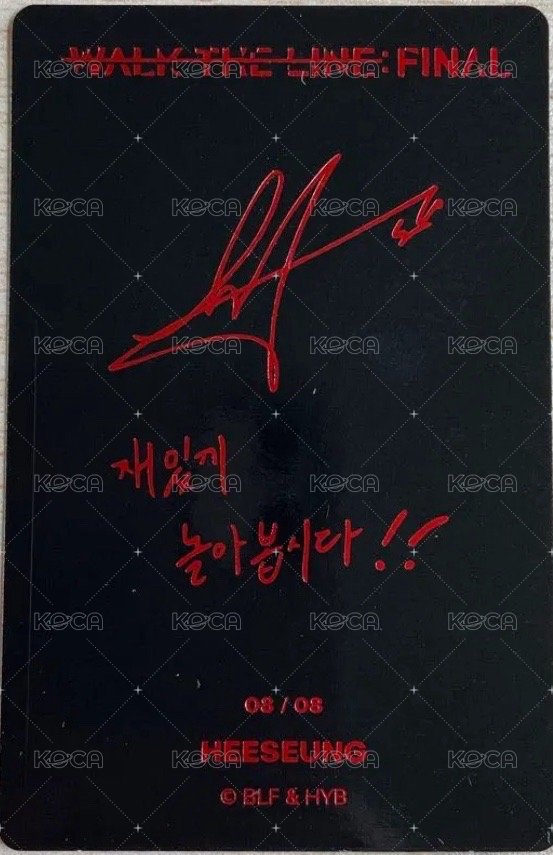 WTL FINAL wvs 隨機卡 羲08/08 自拍卡 背面
