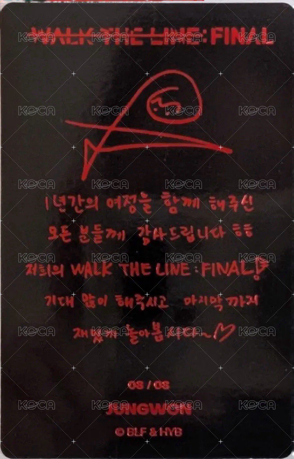 WTL FINAL 隨機卡 元08/08 自拍卡 背面