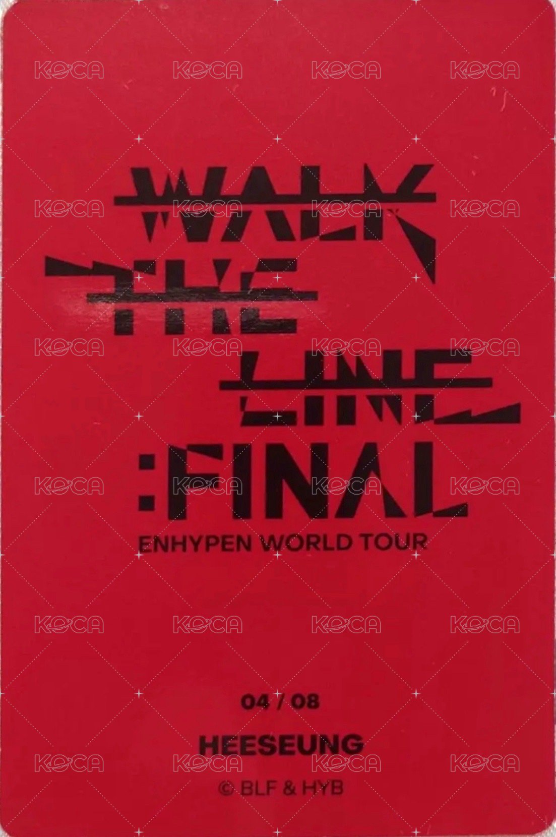 WTL FINAL wvs 隨機卡 羲04/08 背面