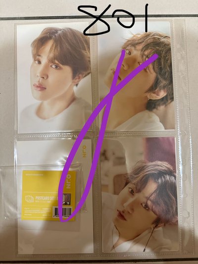 [拆售］2018 BTS EXHIBITION '오,늘' 今日展周邊 明信片