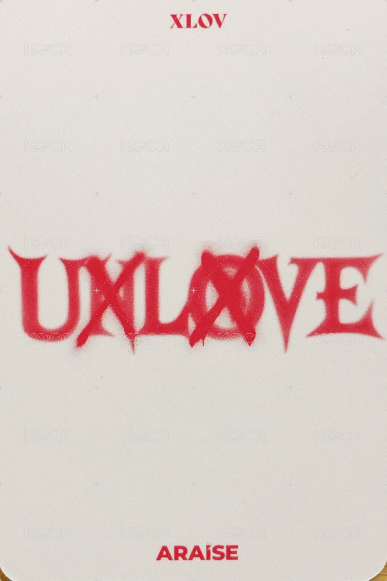 UXLXVE AR 線上1.0 簽售卡  背面