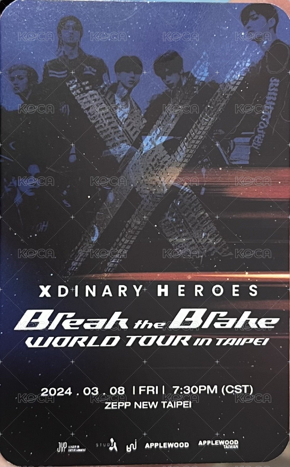 Break the Brake 入場卡 / 場限卡 臺灣場 背面