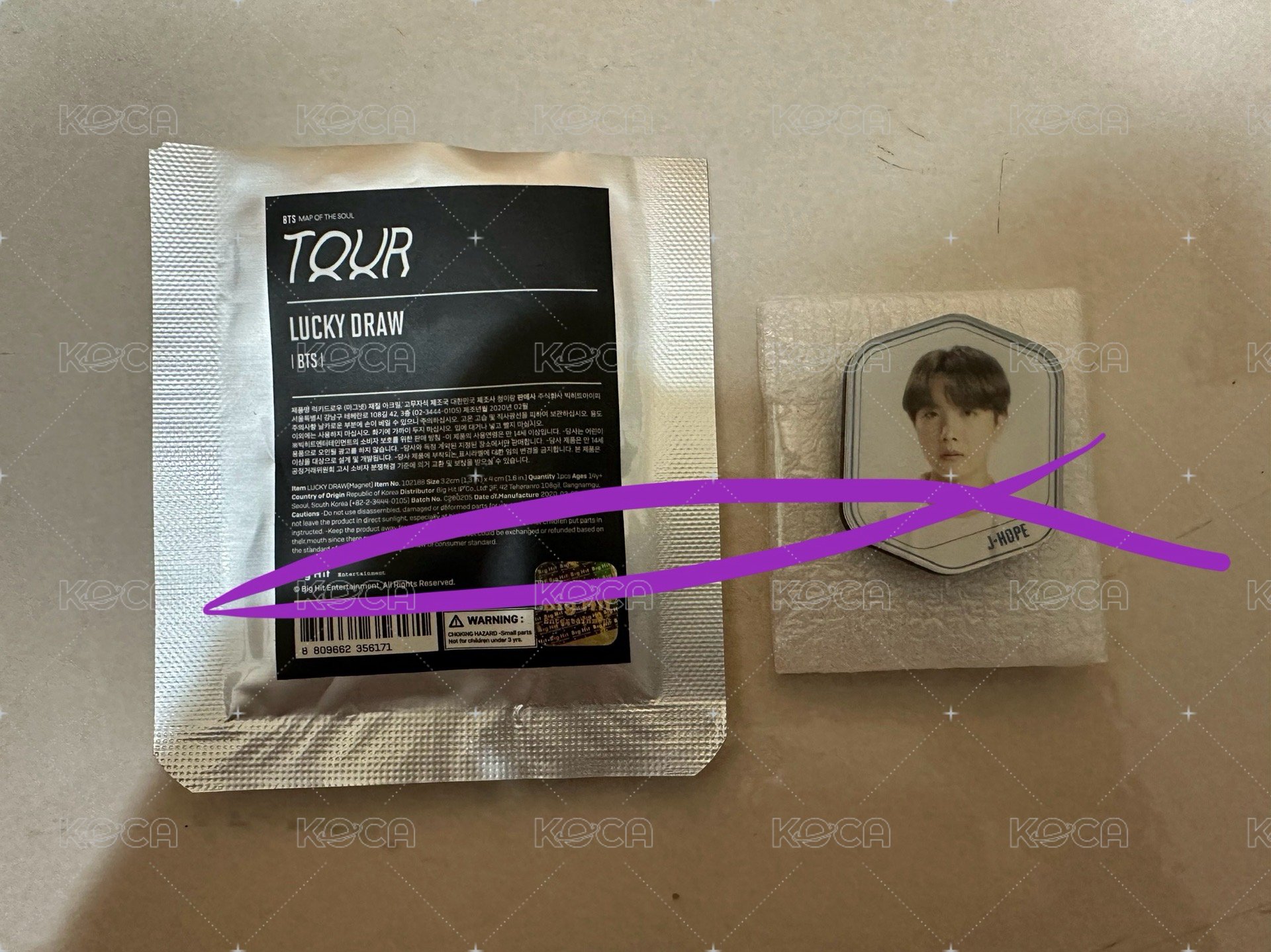 lucky draw 磁鐵 j hope
