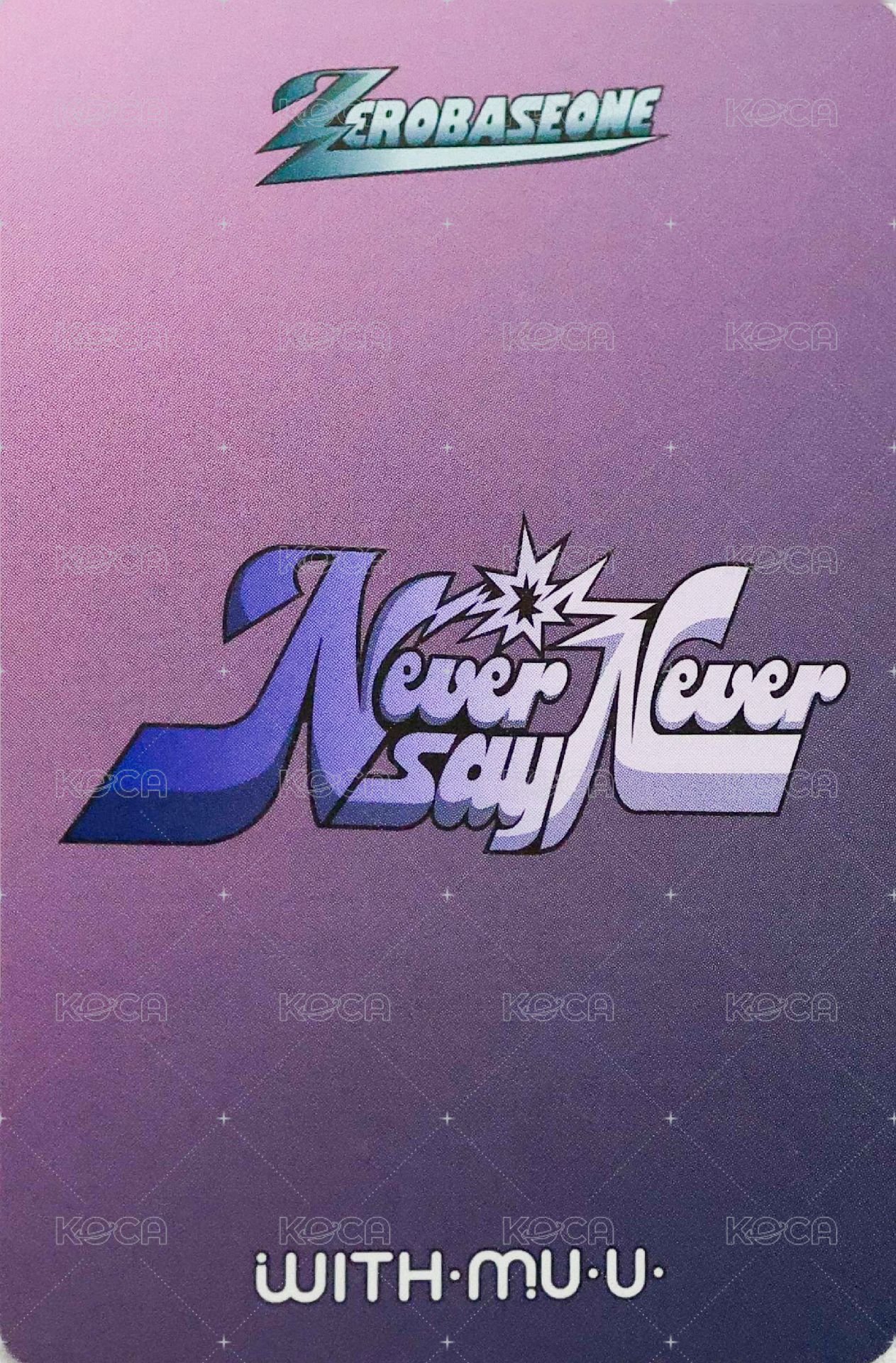 正規一 wm 簽售卡 動物方程式 ver. 背面