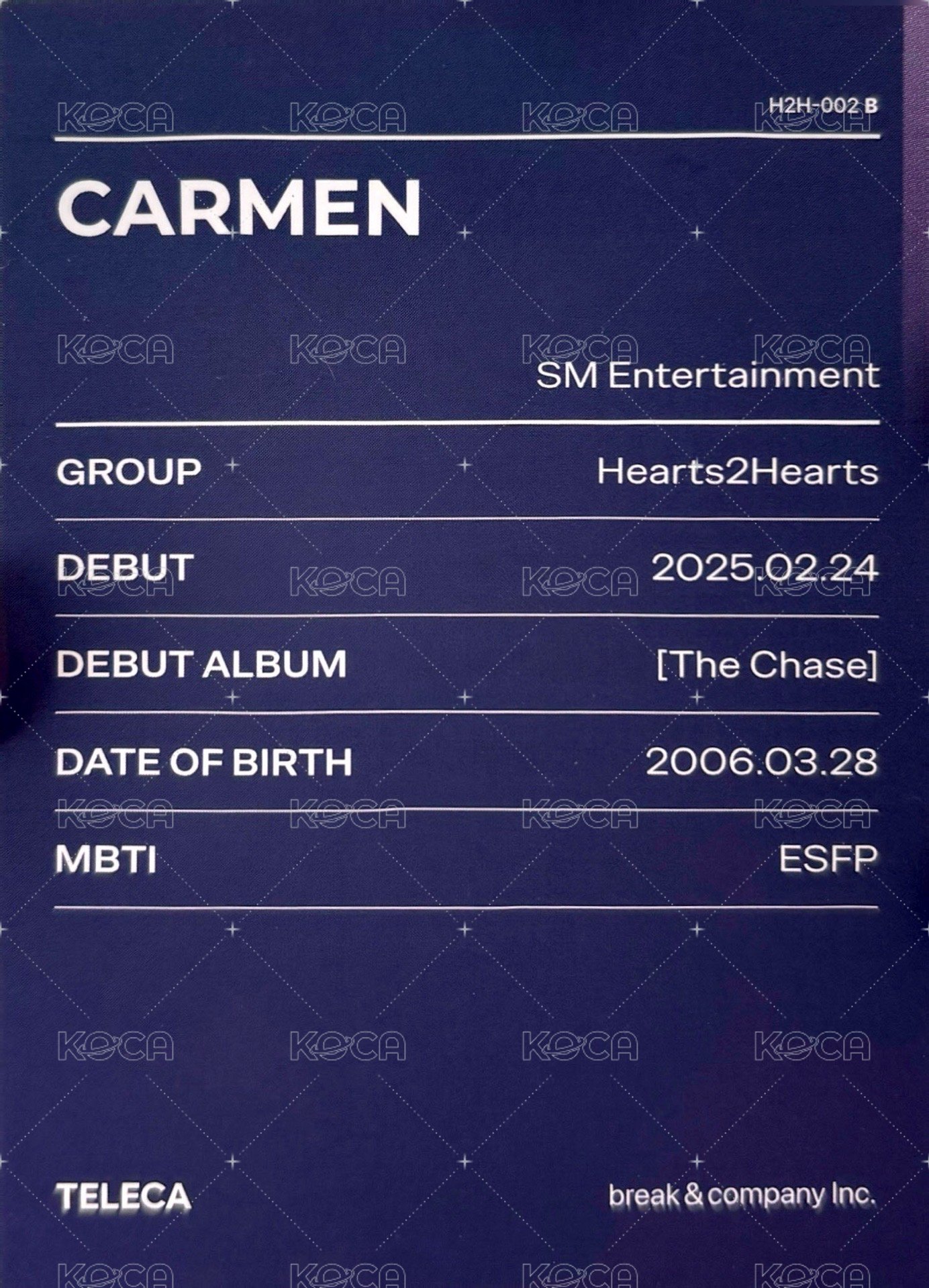 25新秀 Teleca 隨機卡 基本款 背面