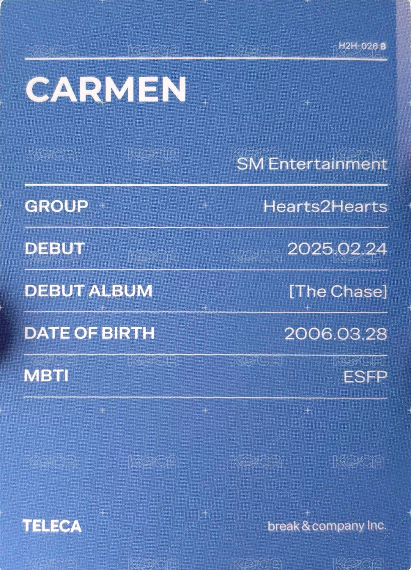 25新秀 Teleca 隨機卡 基本款 背面