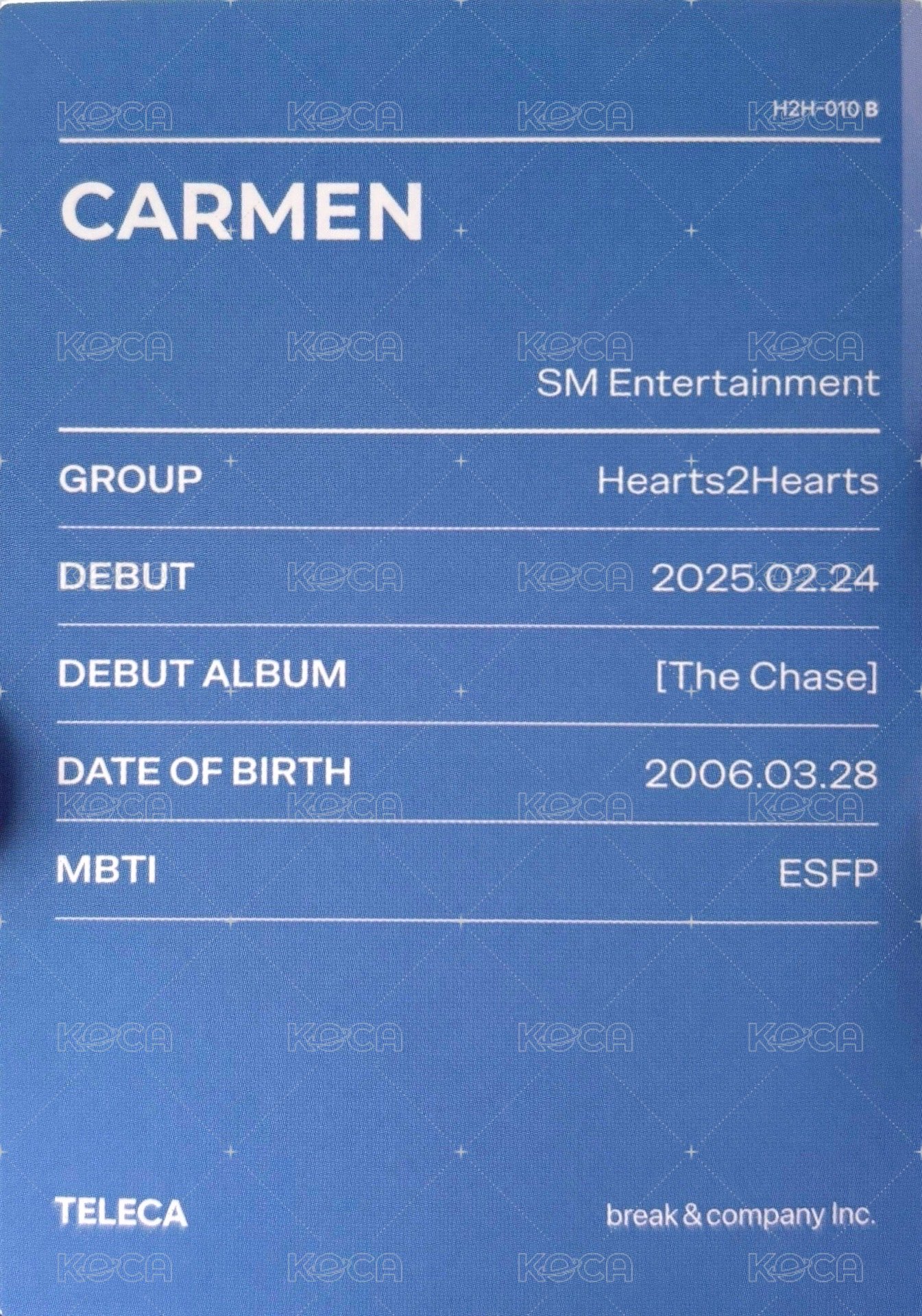 25新秀 Teleca 隨機卡 基本款 背面