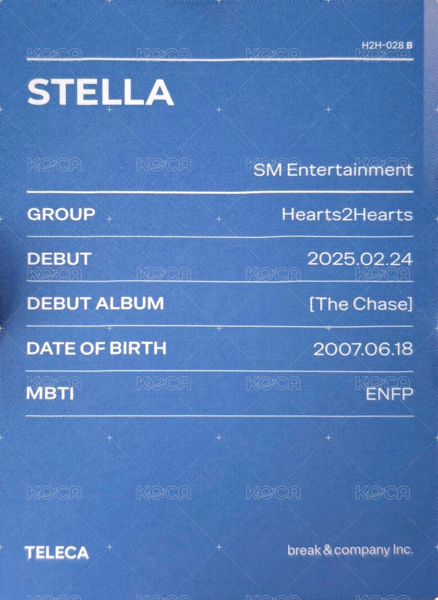 25新秀 Teleca 隨機卡 基本款 背面