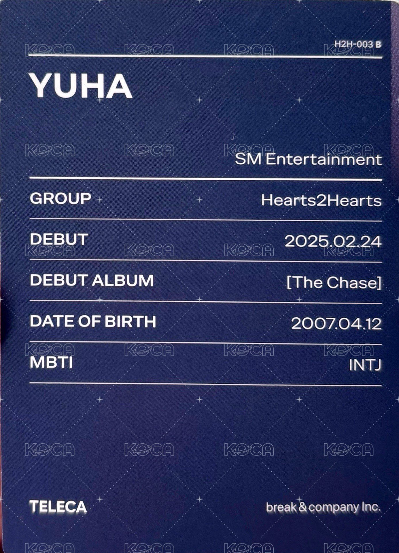 25新秀 Teleca 隨機卡 基本款 背面