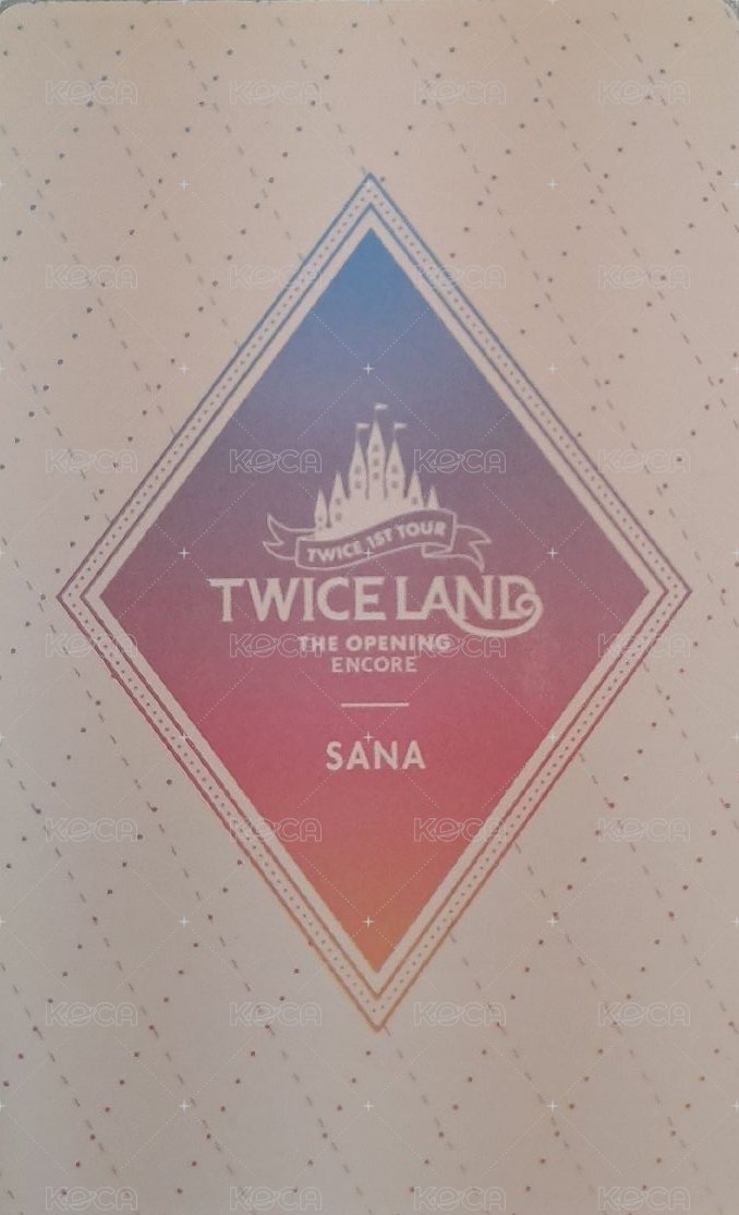 TWICELAND - The Opening Encore 演唱會 DVD / CD 卡  背面