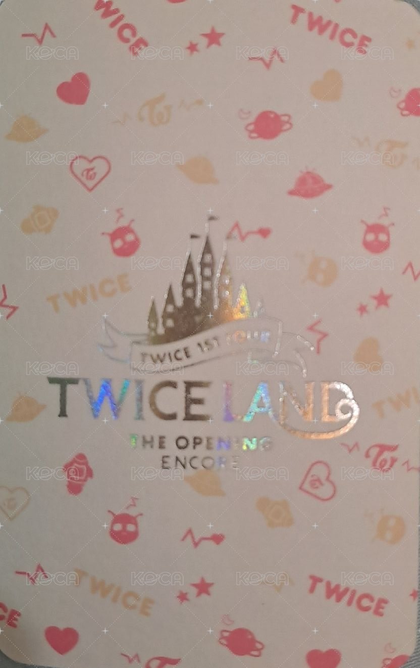 TWICELAND - The Opening Encore 周邊卡 演唱會閃卡 背面