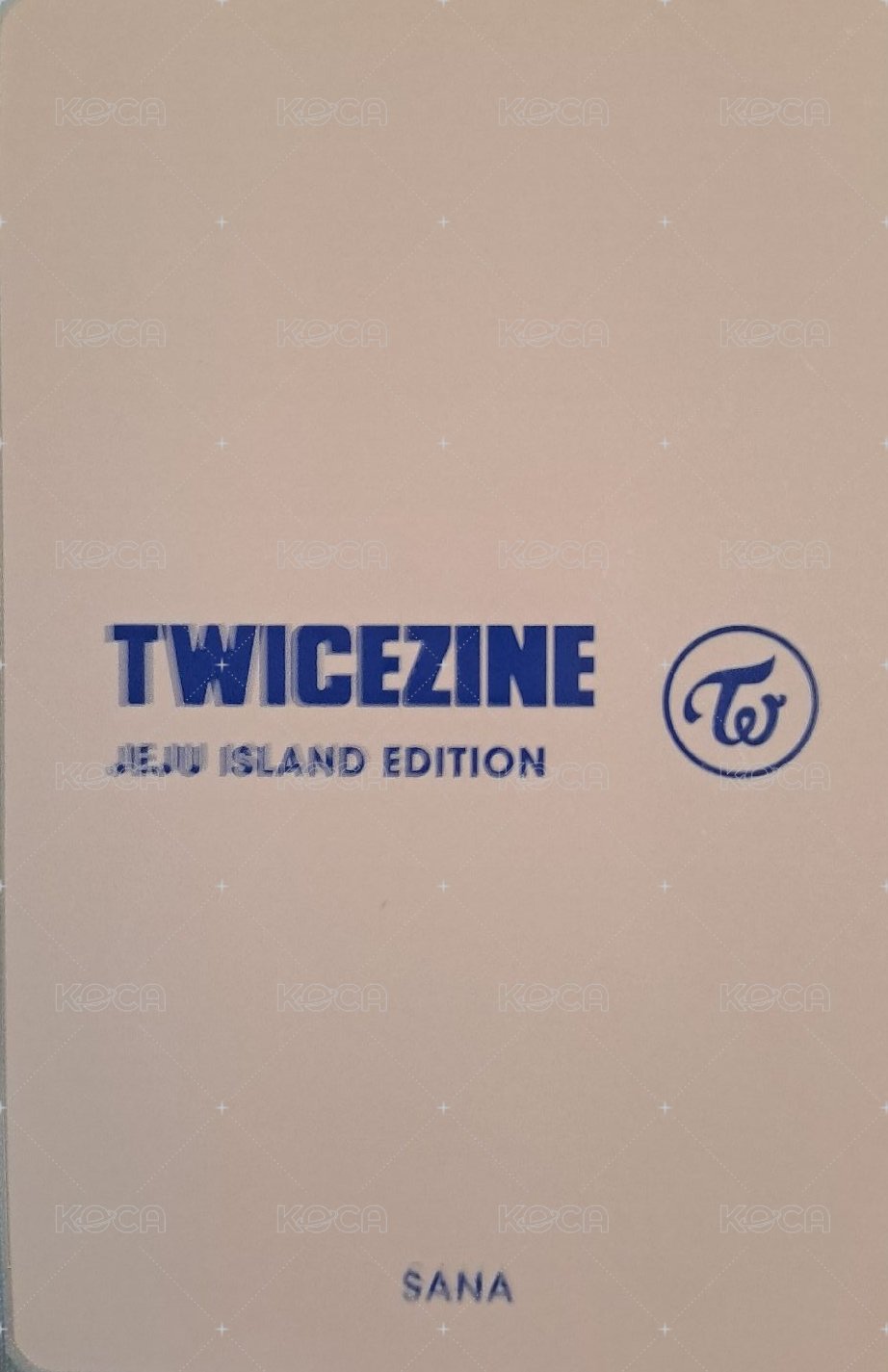 TWICEZINE 濟州島 周邊卡 濟州島卡 背面