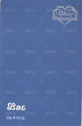 正規一 電子專Blue ver. 專輯卡  背面