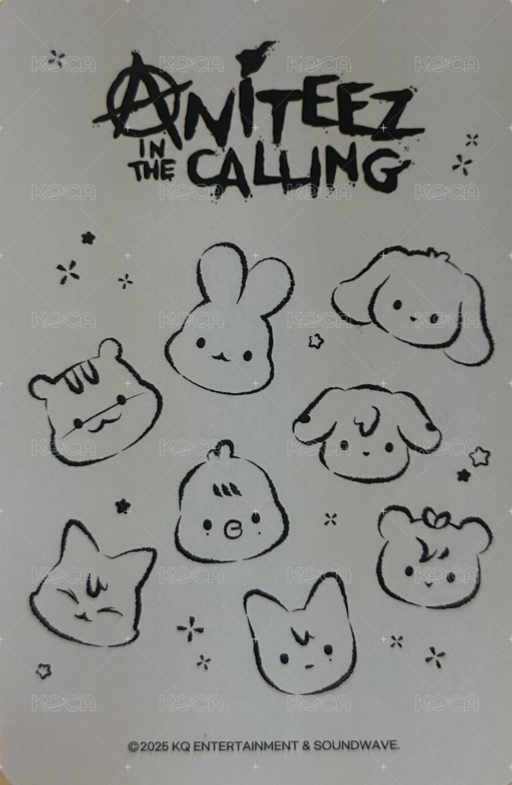 ANITEEZ IN THE CALLING 周邊卡 HOODIE 背面