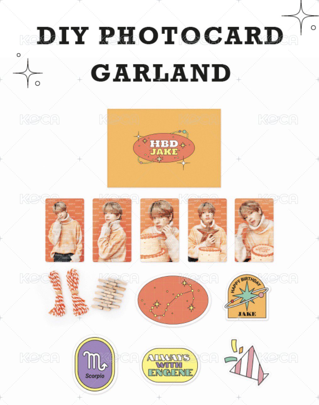 DIY PHOTO CARD GARLAND