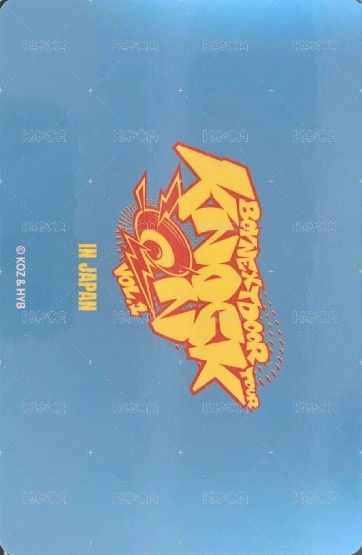 Knock On 巡迴 隨機卡 團卡 背面