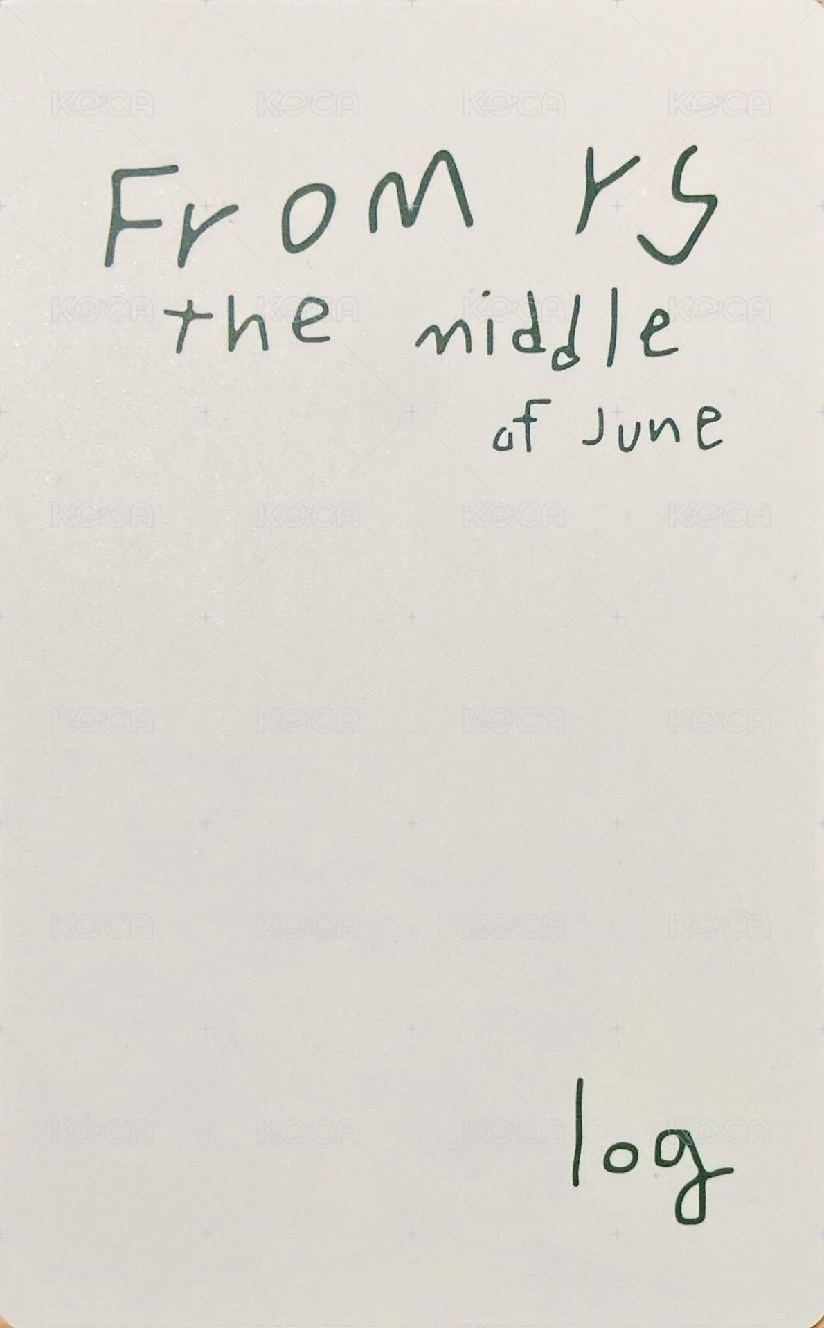 [YEOSANG PHOTOBOOK] : from YS 周邊卡  背面