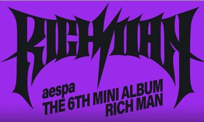 Rich Man 快閃 黑色aespa印花方巾