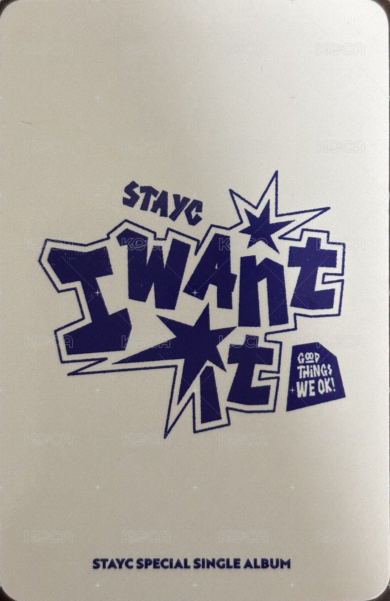 I WANT IT 專輯卡 電子專卡 背面