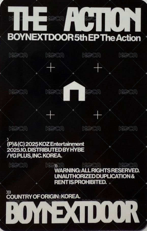 The Action Kpop Nara 預售 特典卡  背面