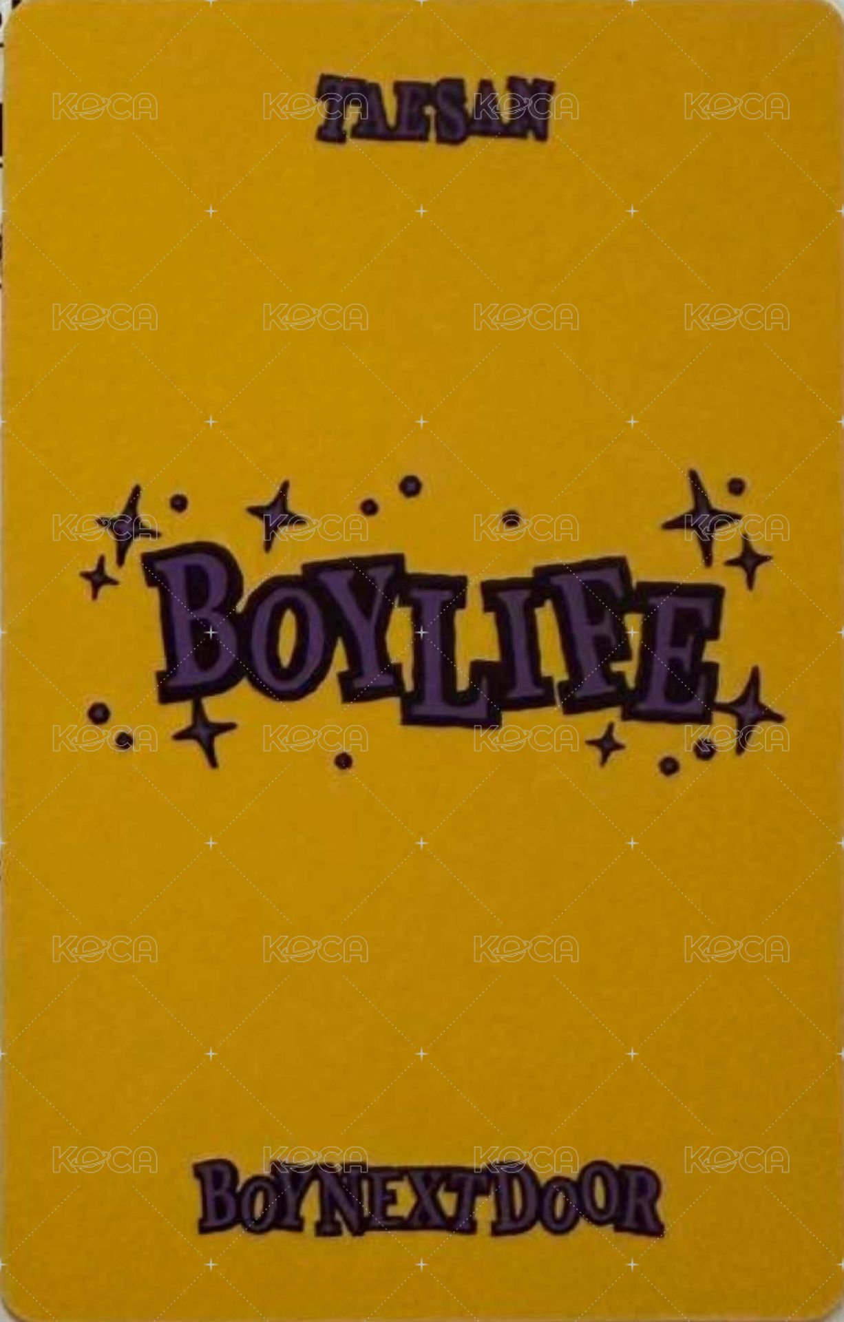 BOYLIFE 環球 抽選卡 西裝比心 背面
