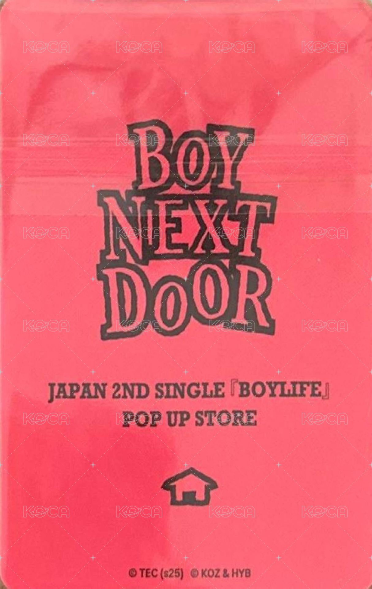 BOYLIFE 滿額卡 東京/大阪線下快閃 背面