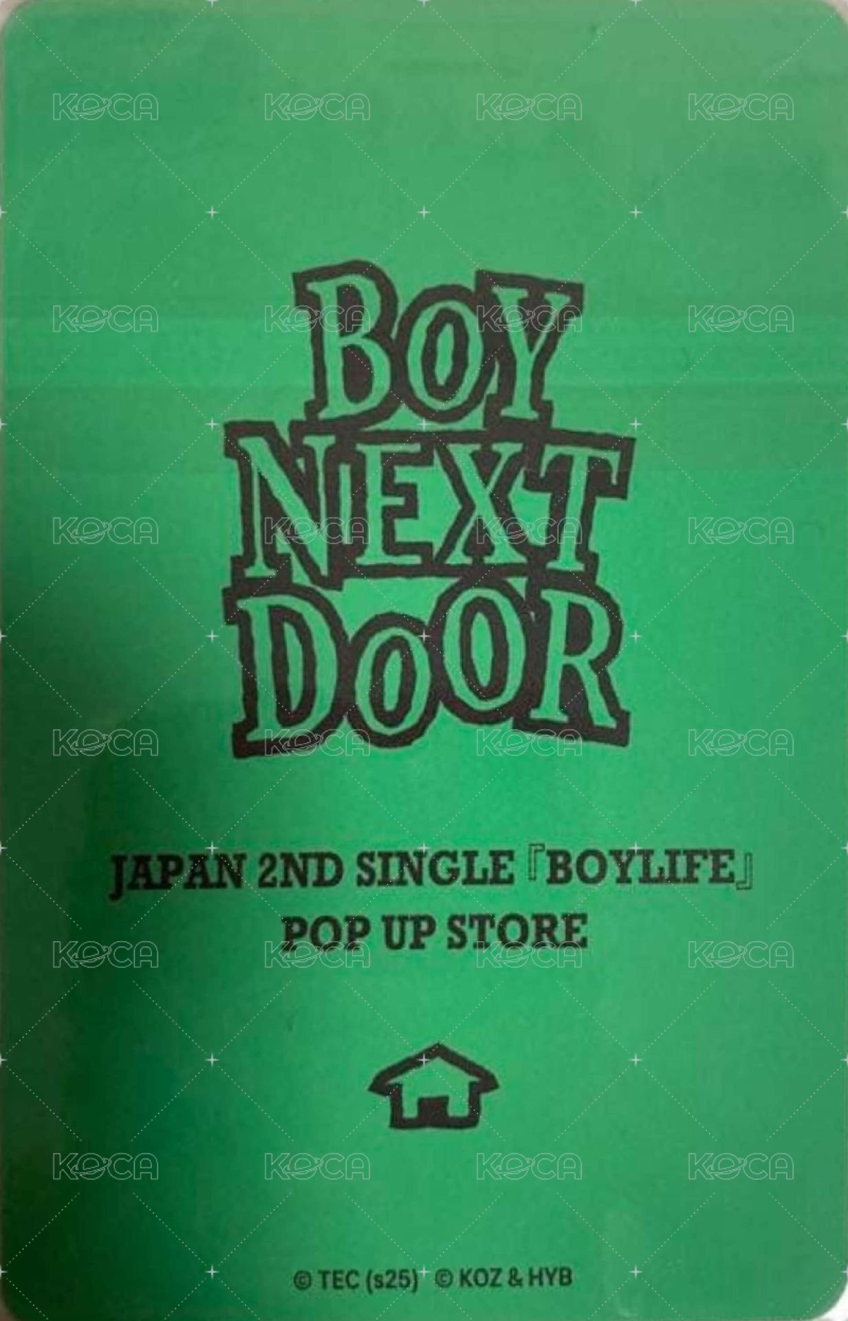 BOYLIFE 滿額卡 東京/大阪線下快閃 背面