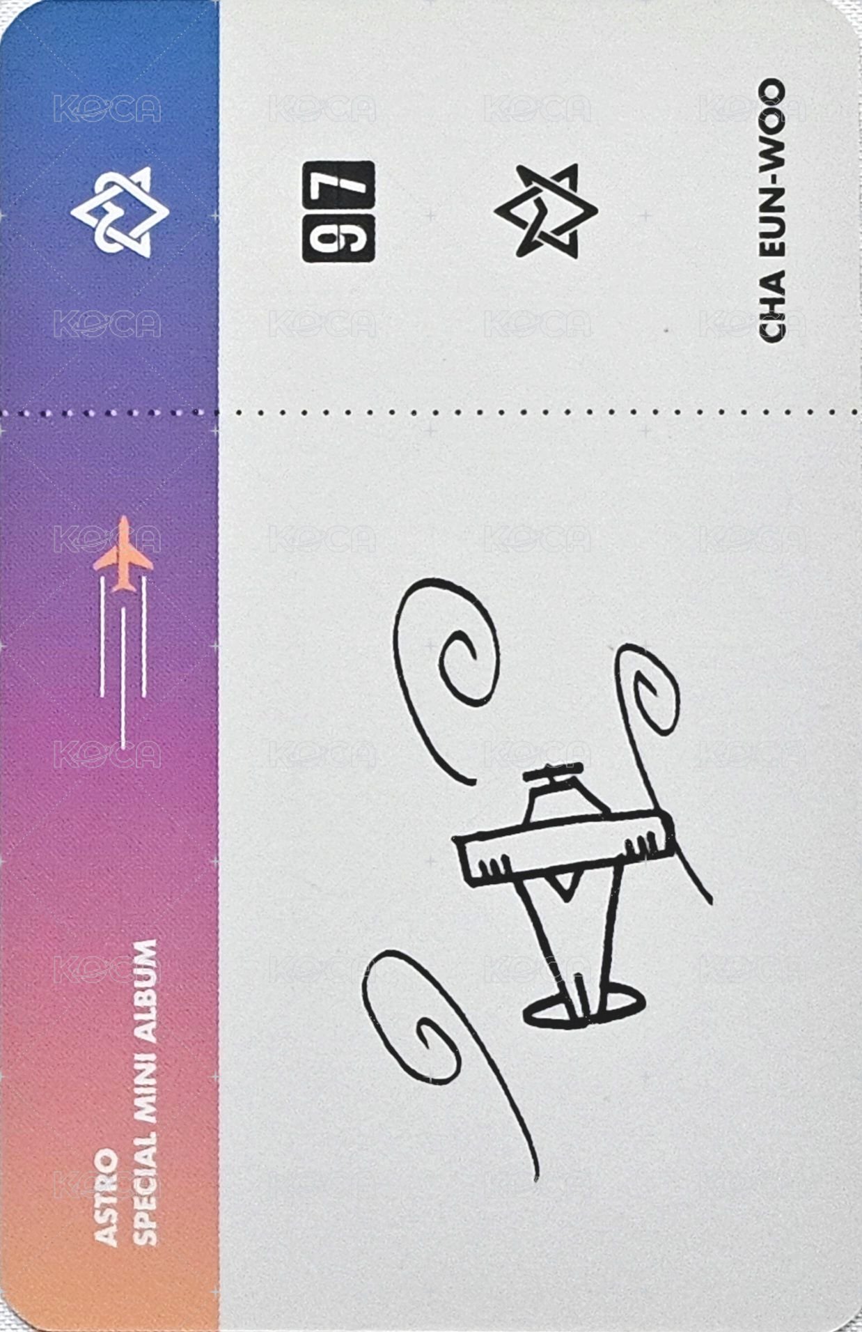 飛機專 專輯卡  背面