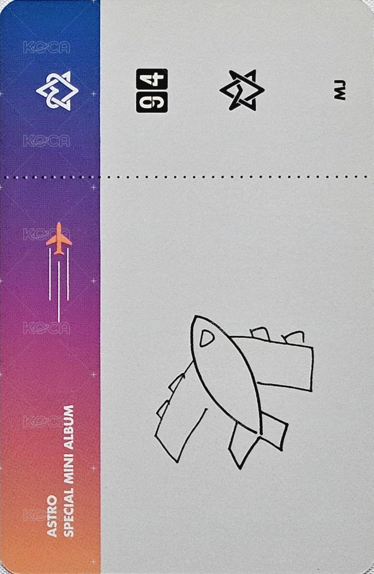 飛機專 專輯卡  背面