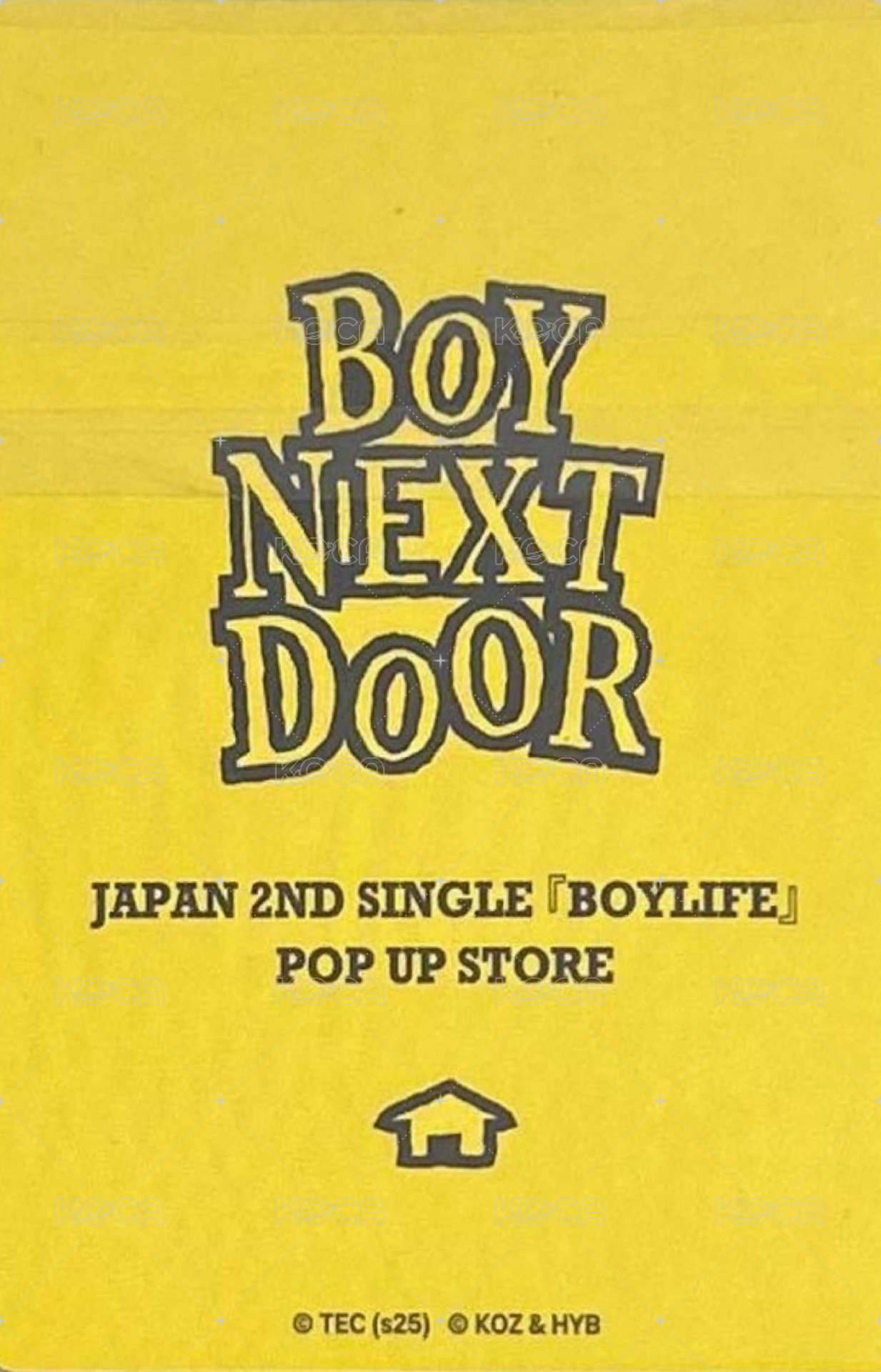 BOYLIFE 滿額卡 東京/大阪線下快閃 背面