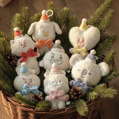 [代購] BT21 SNOWMAN PLUSH KEYRING