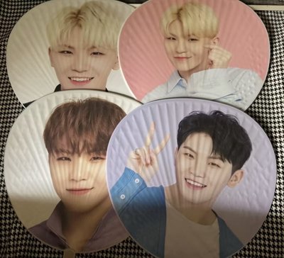 （四支不拆 無原袋）seventeen 絕版woozi 李知勳 大扇 ideal cut 蛋巡 扇子 演唱會 金髮