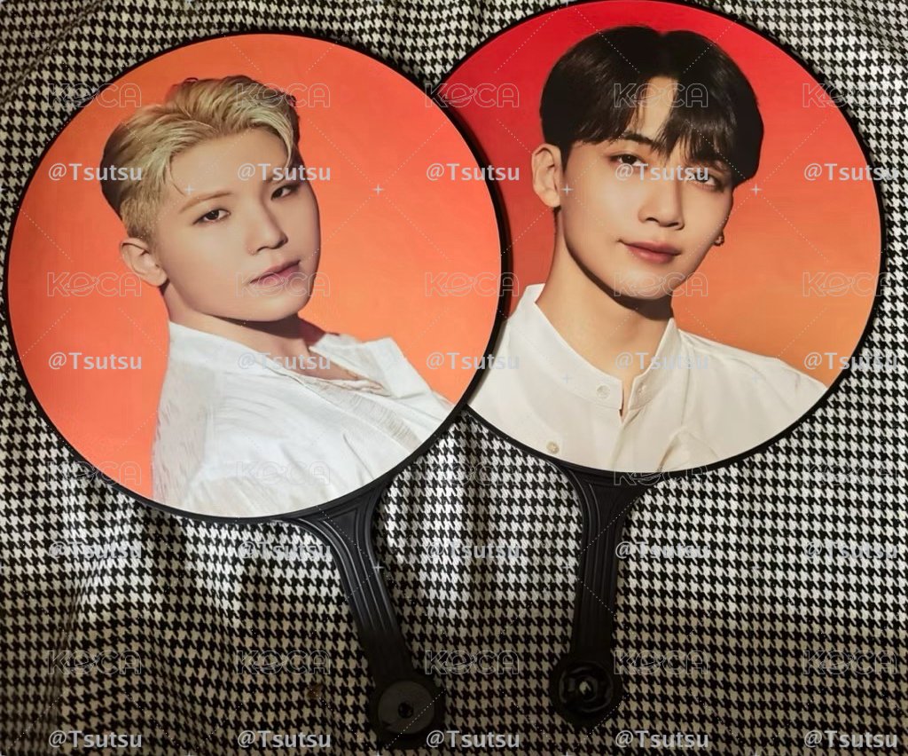 【現貨可當日寄】seventeen be the sun 絕版 世巡 李知勳 尹淨漢 woozi 橘底大扇 扇子 演唱會