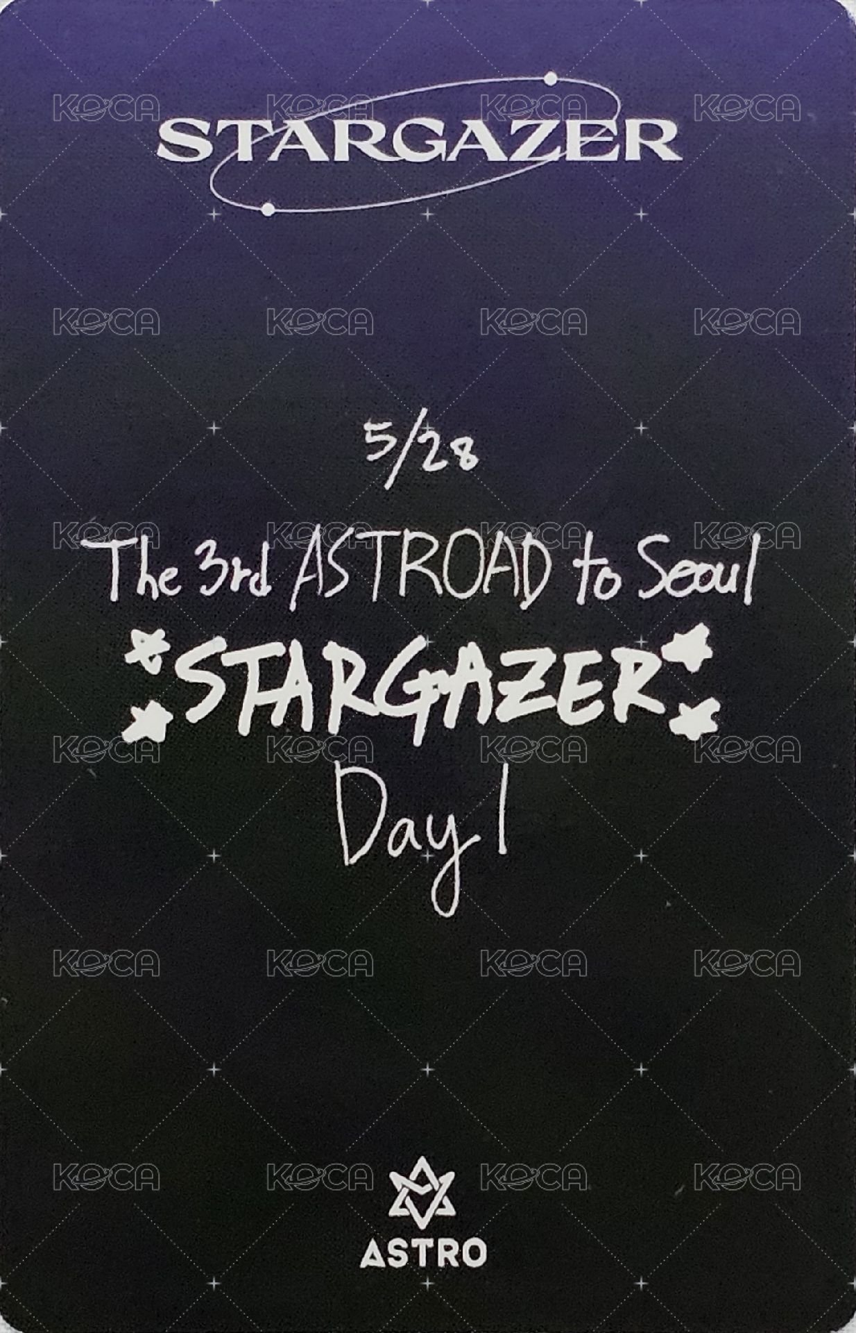 三巡演唱會 入場卡 / 場限卡 0528 背面