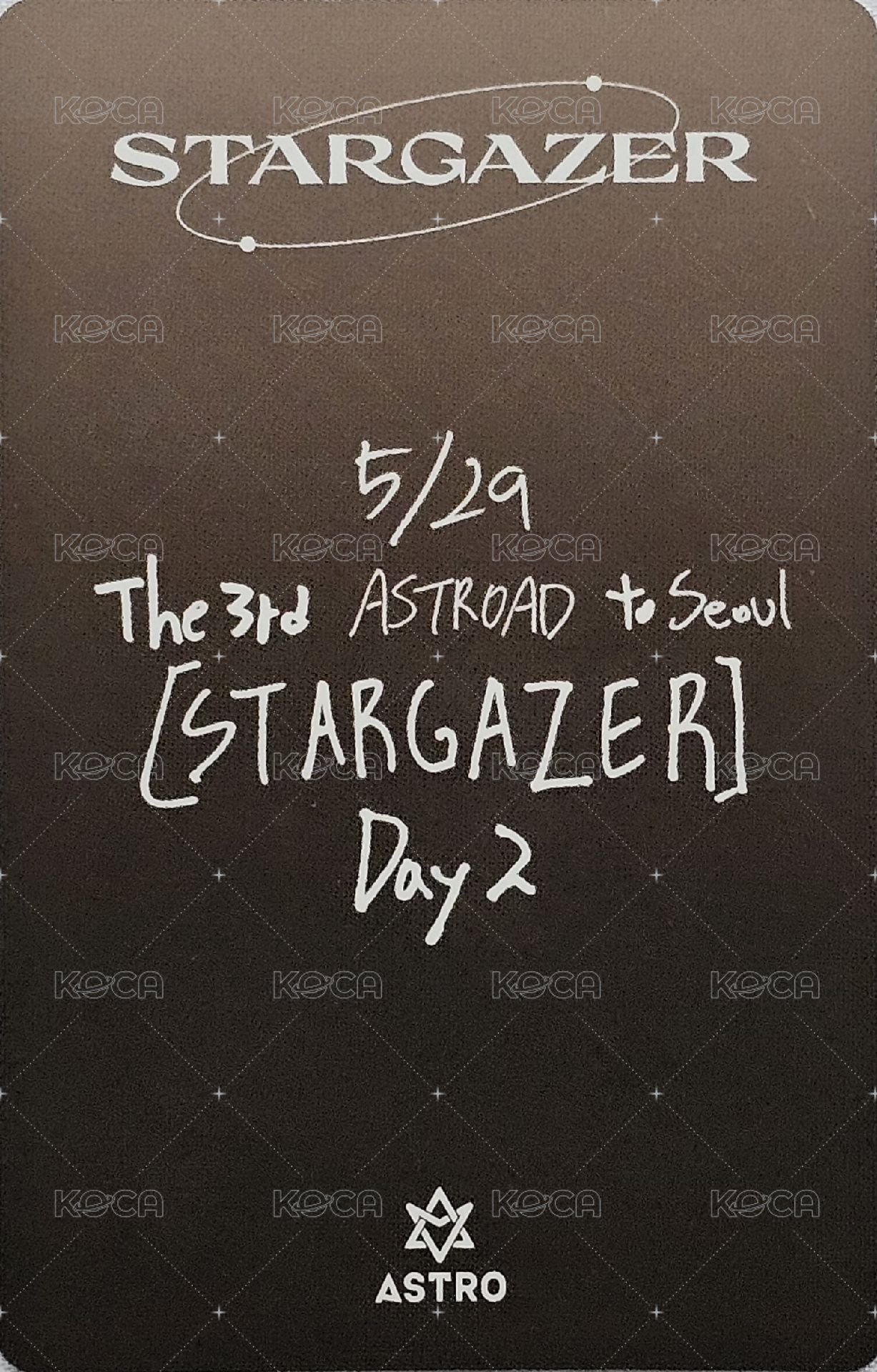 三巡演唱會 入場卡 / 場限卡 0529 背面