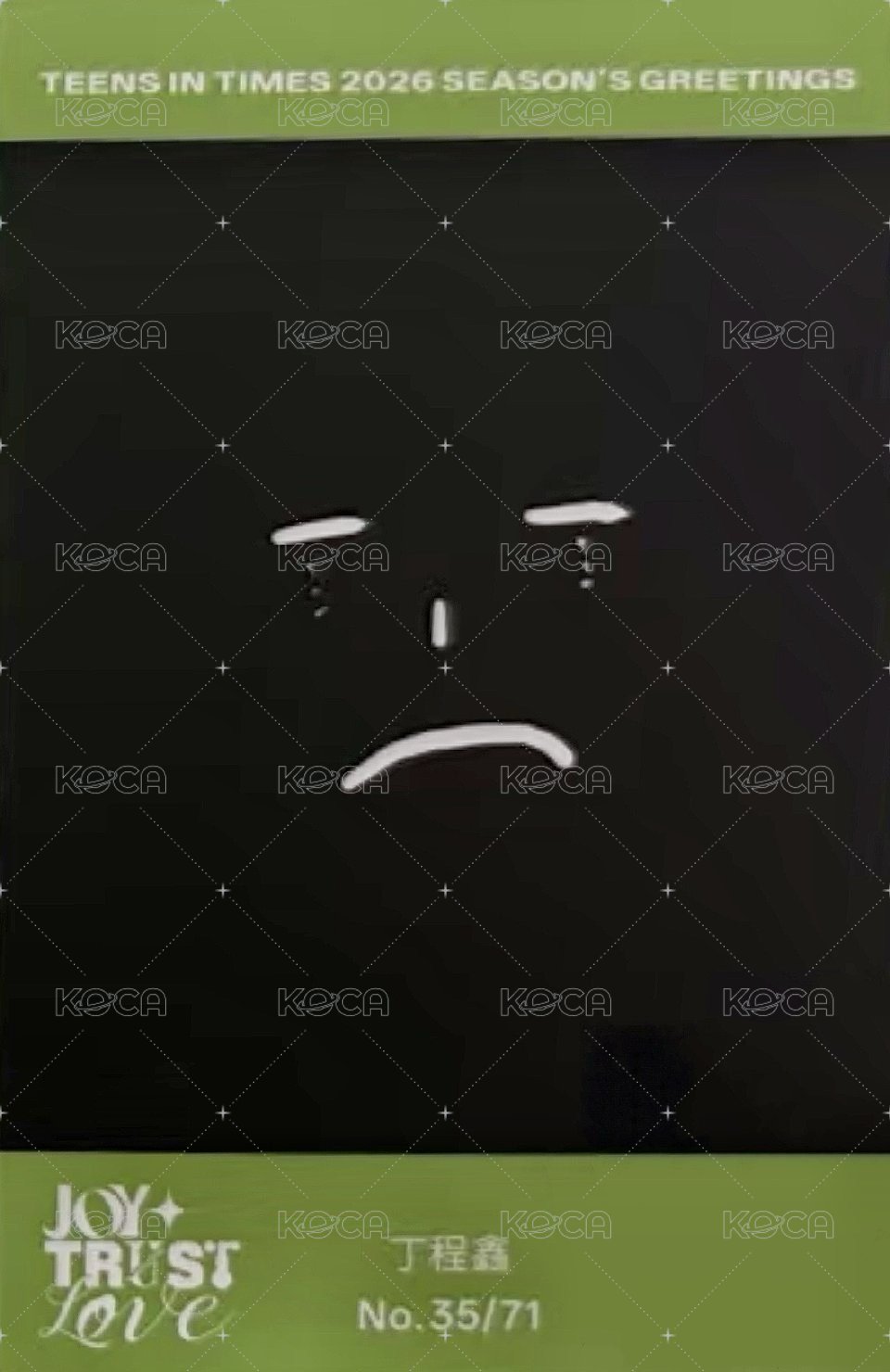 26‘台曆 周邊卡 丁程鑫 拍立得卡 背面