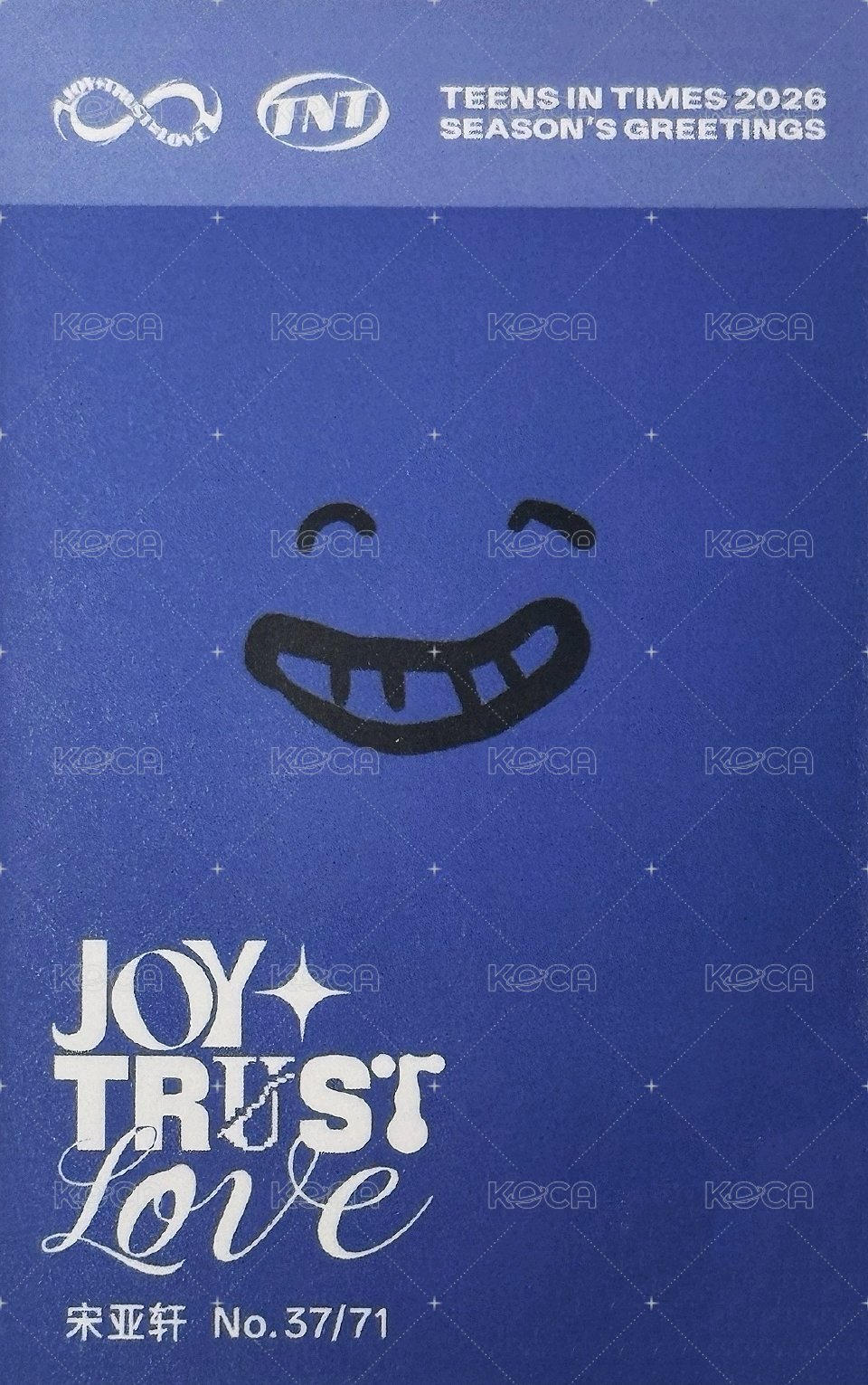 26‘台曆 周邊卡 宋亞軒 普卡 背面