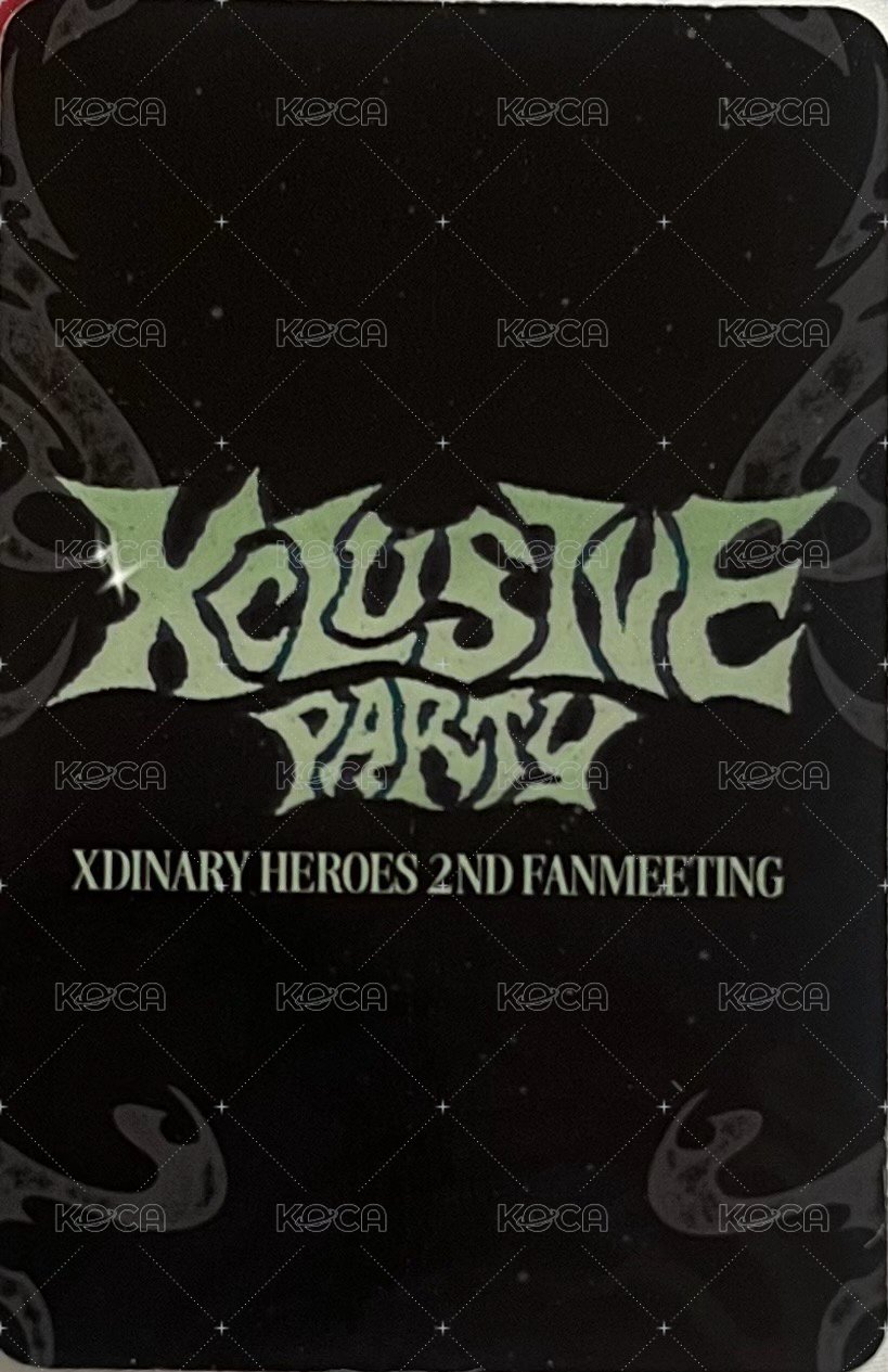 XCLUSIVE PARTY 入場卡 / 場限卡 團卡 Day1 背面