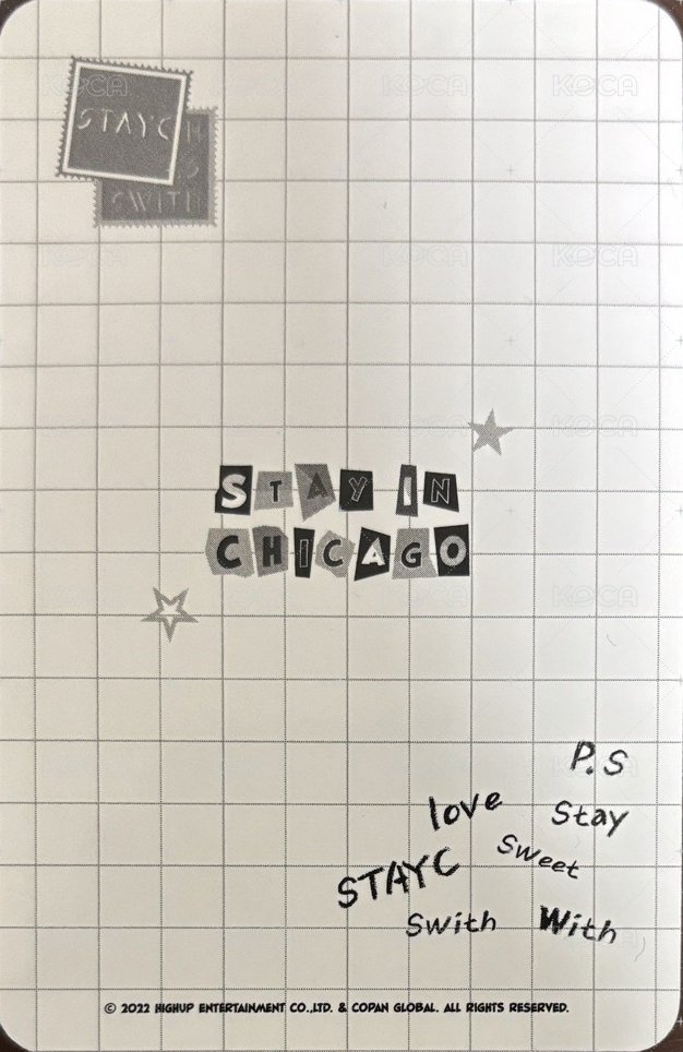 芝加哥 快閃 周邊卡 03森 背面