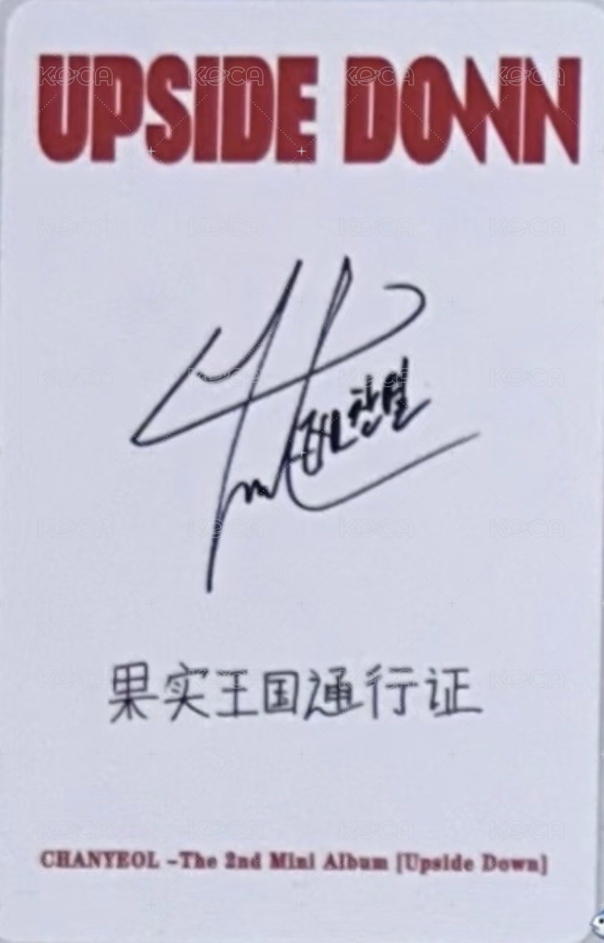 UPSIDE DOWN 泡泡摩奇 幸運卡  背面