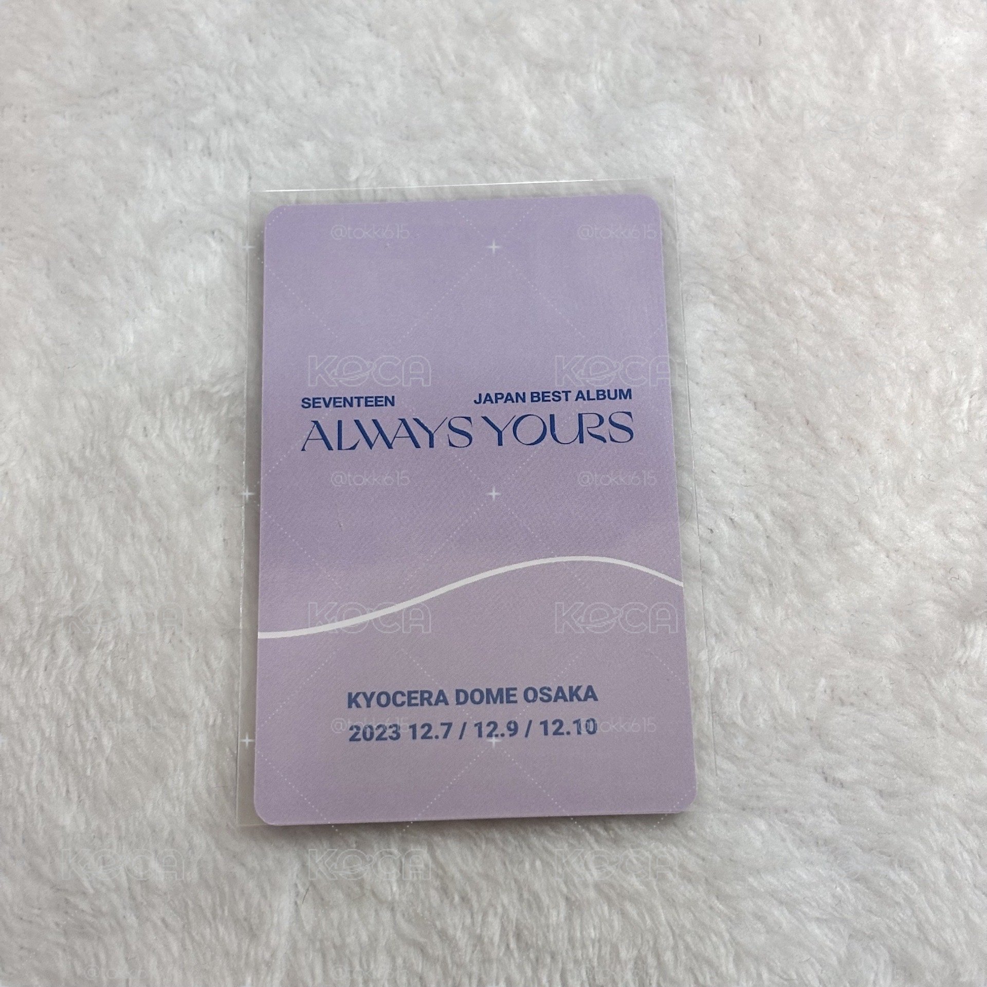 always yours 大阪wvs場限 權順榮 hoshi