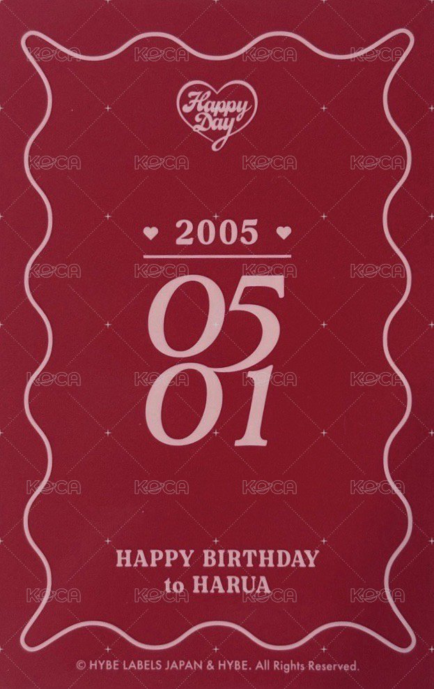 Happy Day  周邊卡 2024~2025 裝飾小卡 背面