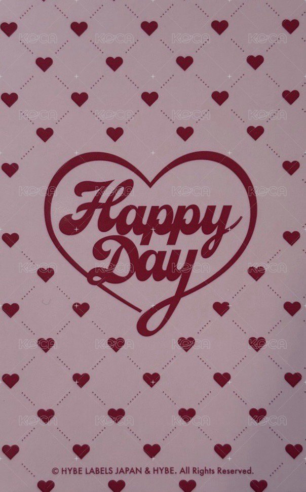Happy Day  周邊卡 2024~2025 裝飾小卡 背面