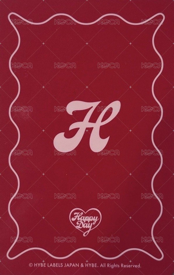Happy Day  周邊卡 2024~2025 裝飾小卡 背面