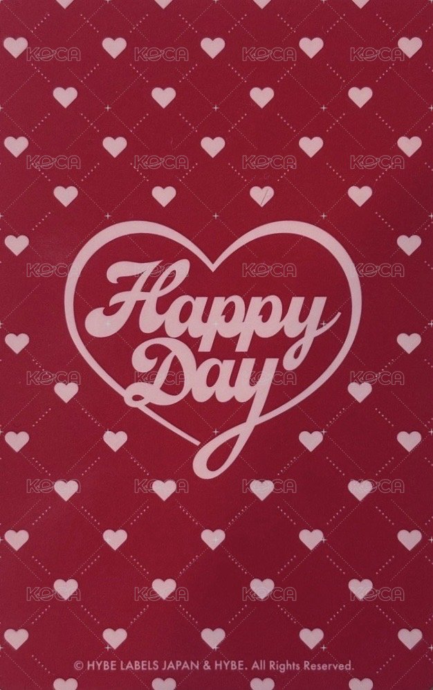 Happy Day  周邊卡 2024~2025 裝飾小卡 背面