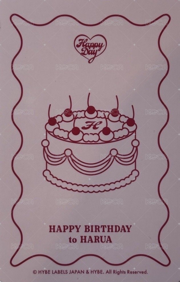 Happy Day  周邊卡 2024~2025 裝飾小卡 背面