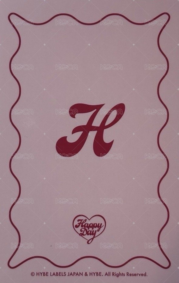 Happy Day  周邊卡 2024~2025 裝飾小卡 背面
