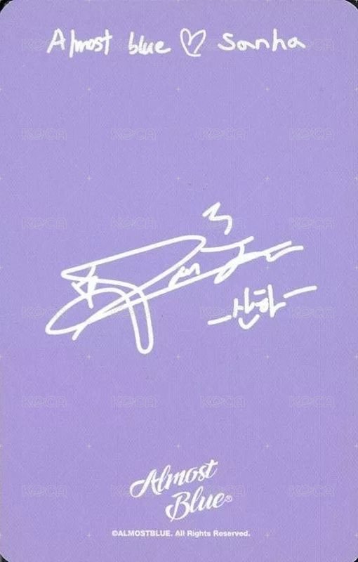 代言 代言卡 Almostblue 背面